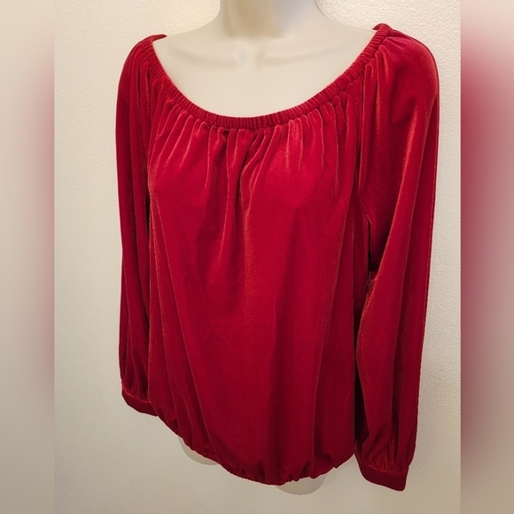 NWOT Cece Ladies Velour Blouse - Picture 2 of 5